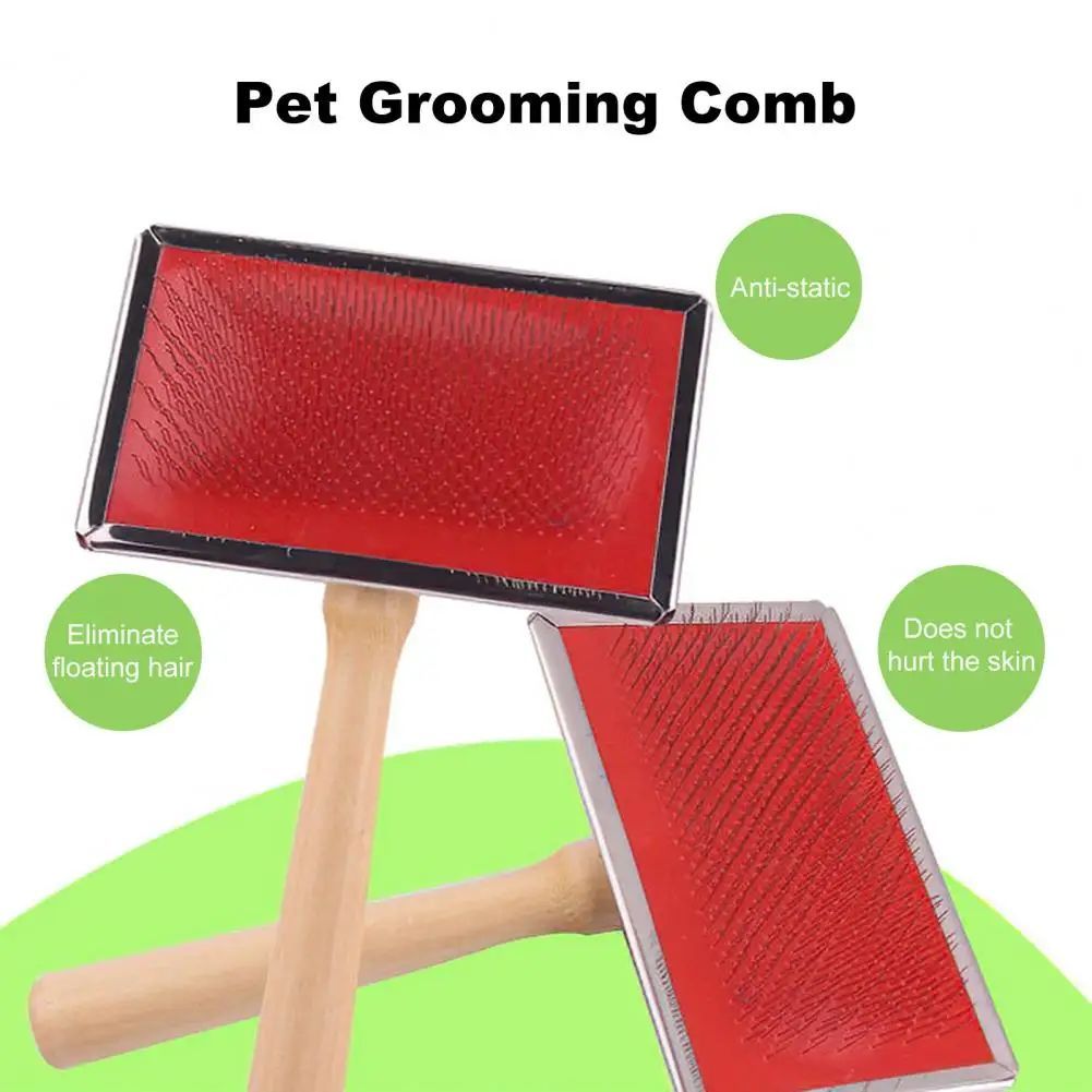 Stainless Steel Pet Grooming Comb – Dog & Cat Fur Detangler