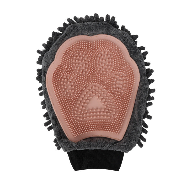 Dog & Cat Bathing Grooming Glove, 2-in-1 Cleaning, Massage & Drying Brush