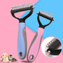 Pet Fur Knot Cutter – Double-Sided Dog & Cat Grooming Comb