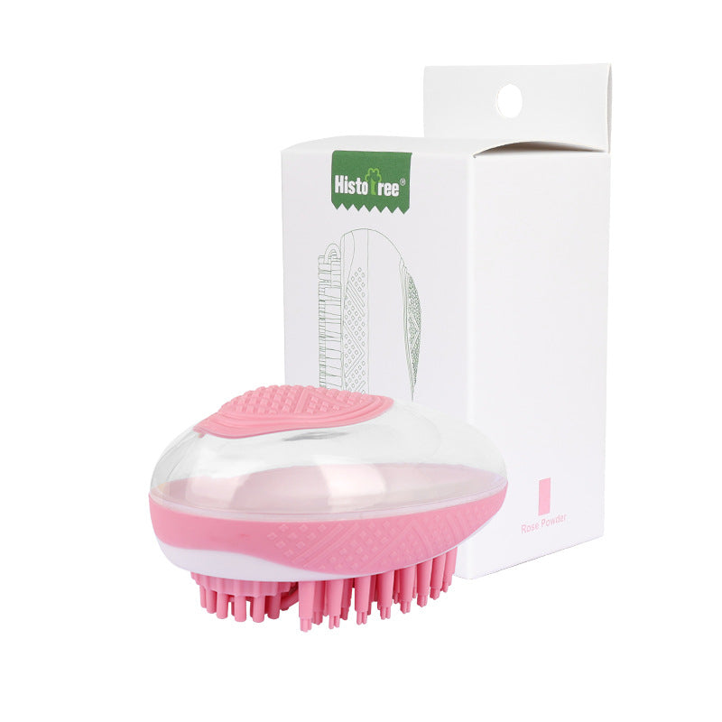 Dog Cat Bath Brush 2-in-1 Pet SPA Massage Comb Soft Silicone Pets Shower Hair Grooming