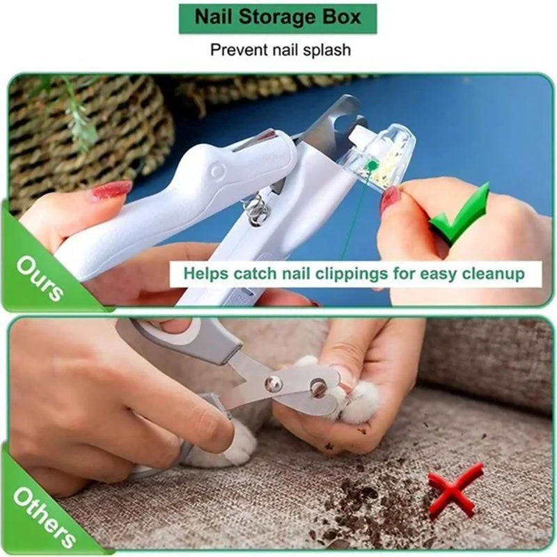 Pet Nail Clippers with LED Light – Professional Dog & Cat Nail Trimmer