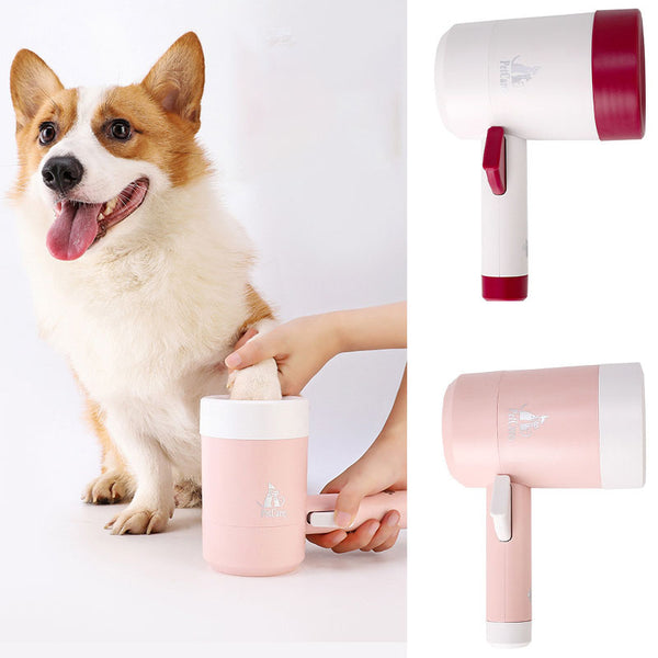 Dog Paw Cleaner Cup with Soft Silicone Combs, Portable Pet Foot Washer for Dogs & Cats