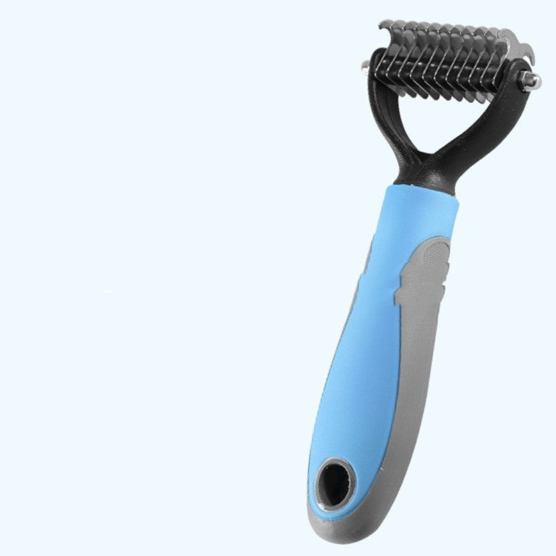 Pet Fur Knot Cutter – Double-Sided Dog & Cat Grooming Comb