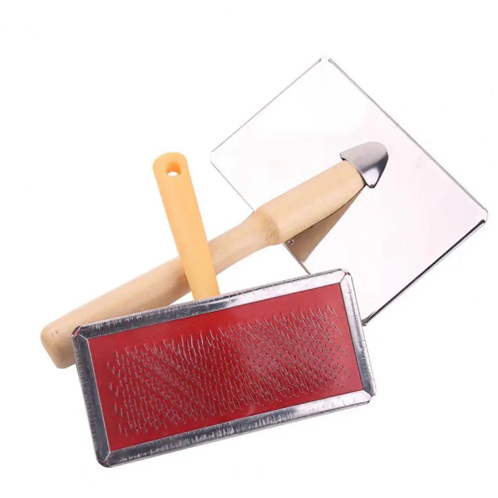 Stainless Steel Pet Grooming Comb – Dog & Cat Fur Detangler