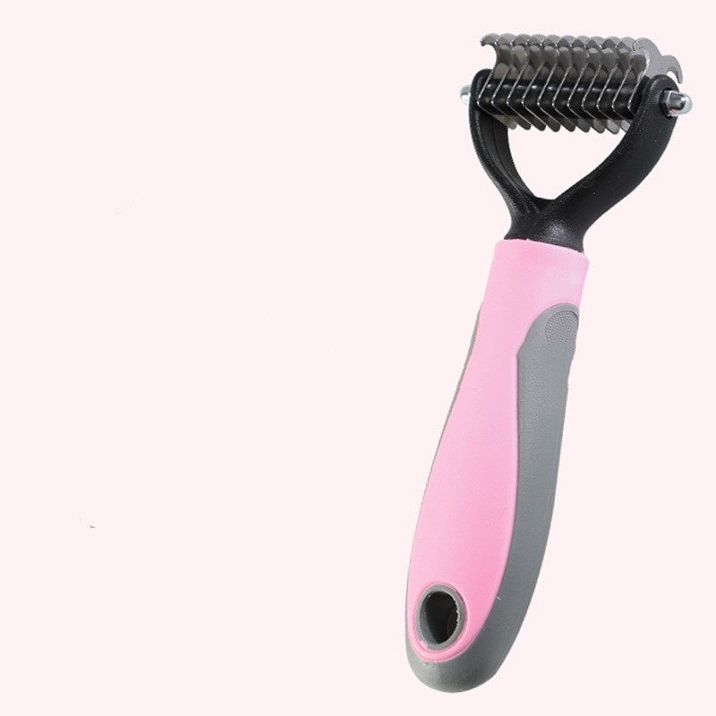 Pet Fur Knot Cutter – Double-Sided Dog & Cat Grooming Comb