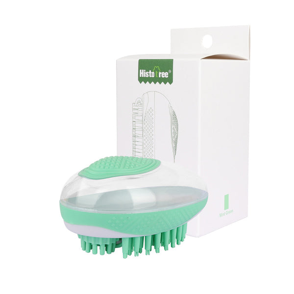Dog Cat Bath Brush 2-in-1 Pet SPA Massage Comb Soft Silicone Pets Shower Hair Grooming