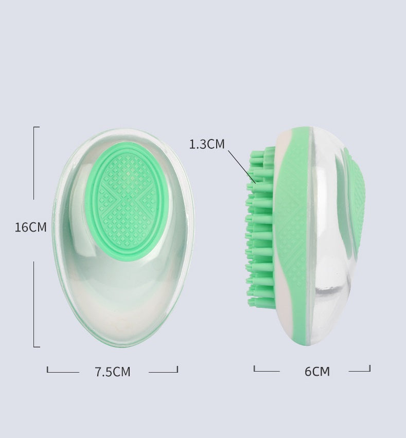 Dog Cat Bath Brush 2-in-1 Pet SPA Massage Comb Soft Silicone Pets Shower Hair Grooming