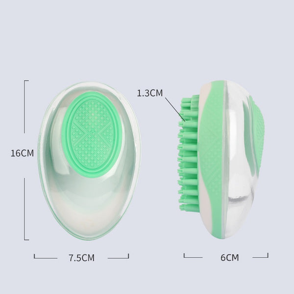 Dog Cat Bath Brush 2-in-1 Pet SPA Massage Comb Soft Silicone Pets Shower Hair Grooming