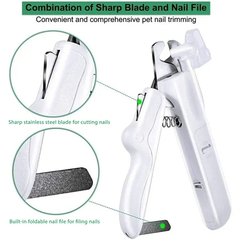 Pet Nail Clippers with LED Light – Professional Dog & Cat Nail Trimmer