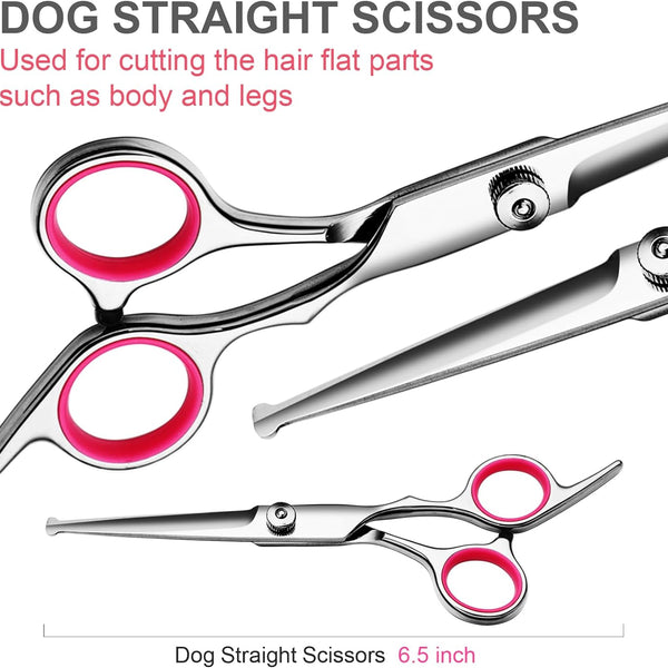 Scissors Kit – Stainless Steel Curved & Thinning Scissors with Comb