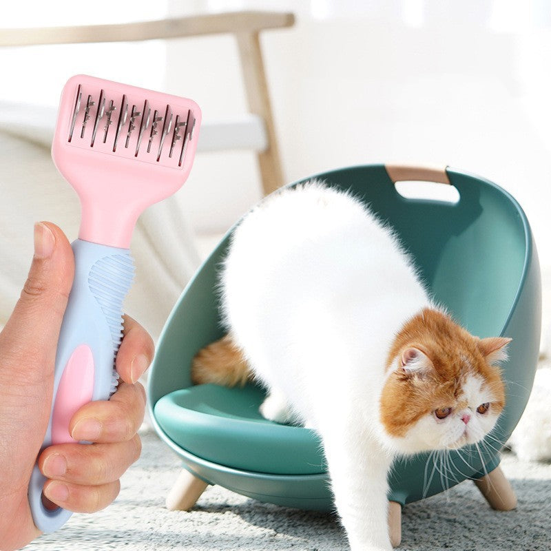 Stainless Steel Pet Knot Cutter Comb – Dog & Cat Grooming Tool