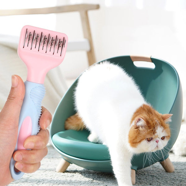 Stainless Steel Pet Knot Cutter Comb – Dog & Cat Grooming Tool