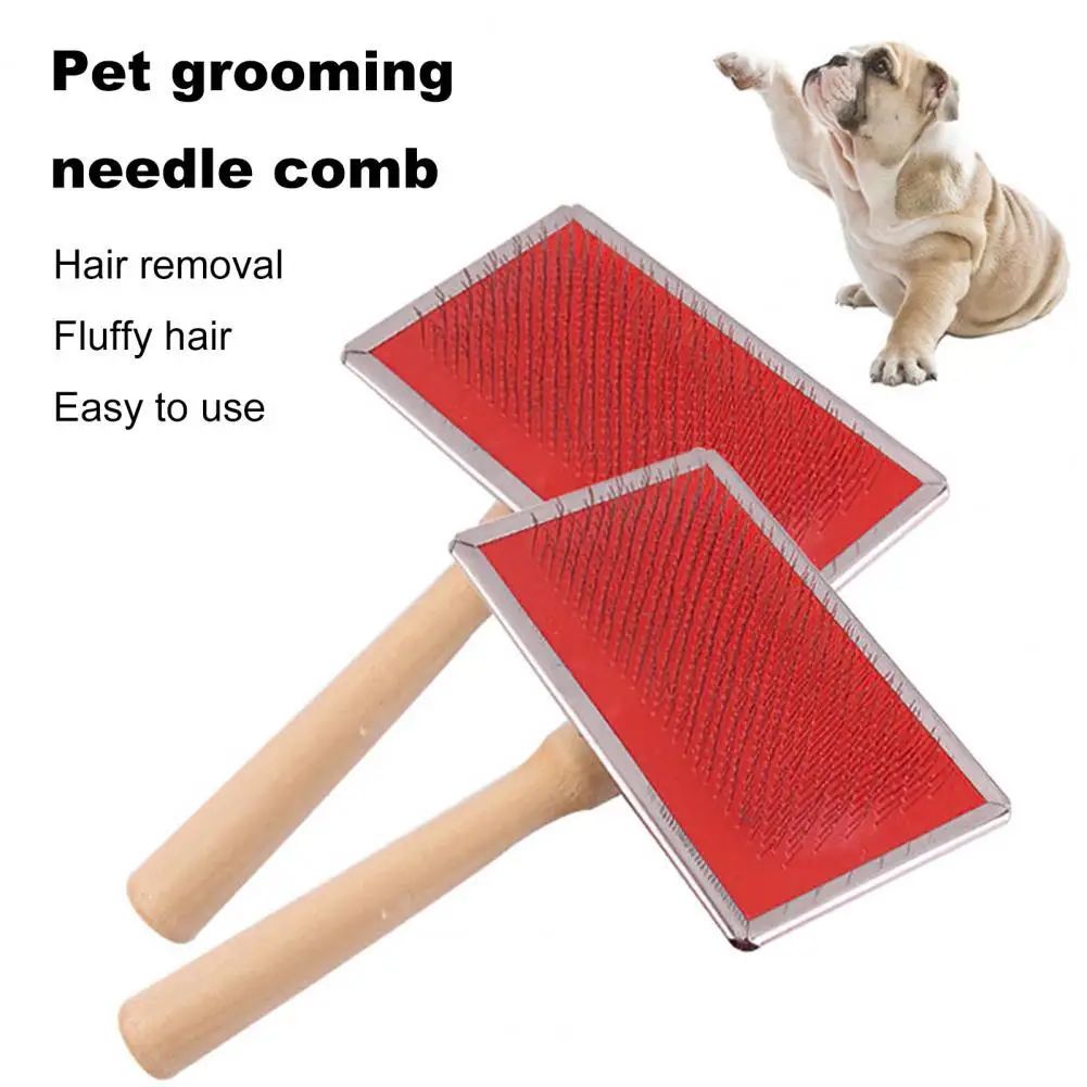 Stainless Steel Pet Grooming Comb – Dog & Cat Fur Detangler