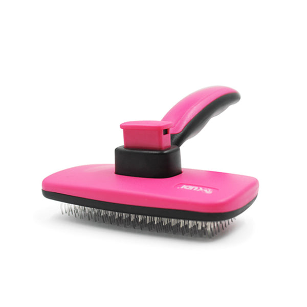 Dog & Cat Grooming Comb, Stainless Steel Curly Hair Removal Brush with Non-Slip Handle