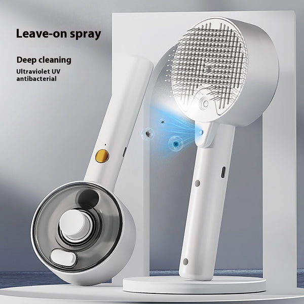 Remover Steam Brush, Self-Cleaning Pet Grooming Accessory