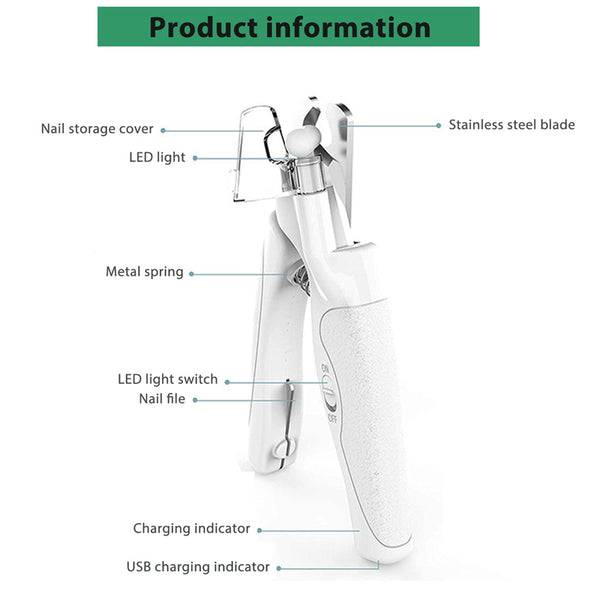 Pet Nail Clippers with LED Light – Professional Dog & Cat Nail Trimmer