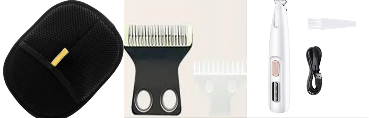 Dog Paw Trimmer with LED Light – Waterproof Pet Hair Clipper with Wide Blade