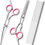 Scissors Kit – Stainless Steel Curved & Thinning Scissors with Comb