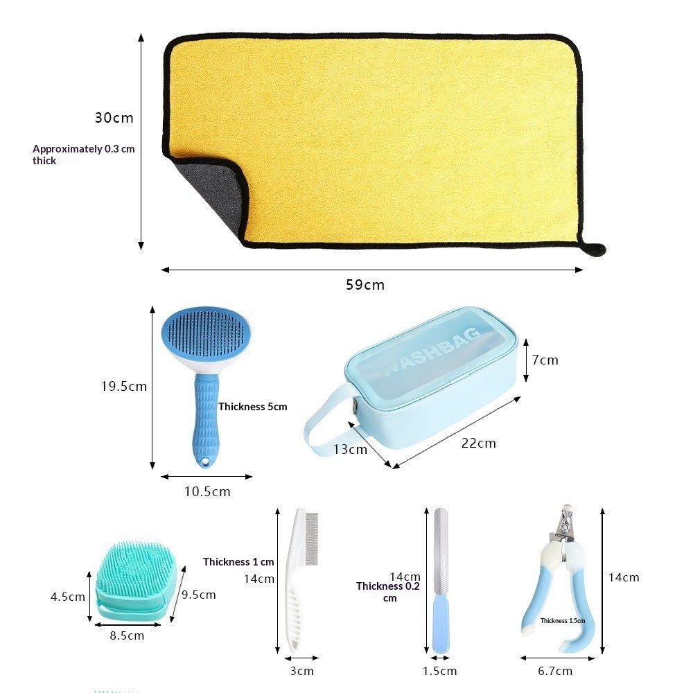 Pet Water-Absorbent Towel Dog Extra-Large Grooming Set
