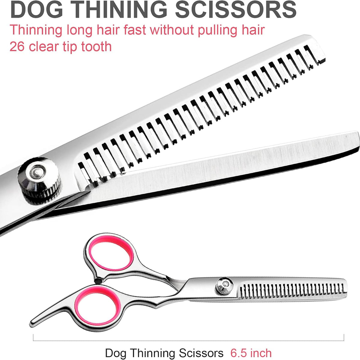 Scissors Kit – Stainless Steel Curved & Thinning Scissors with Comb