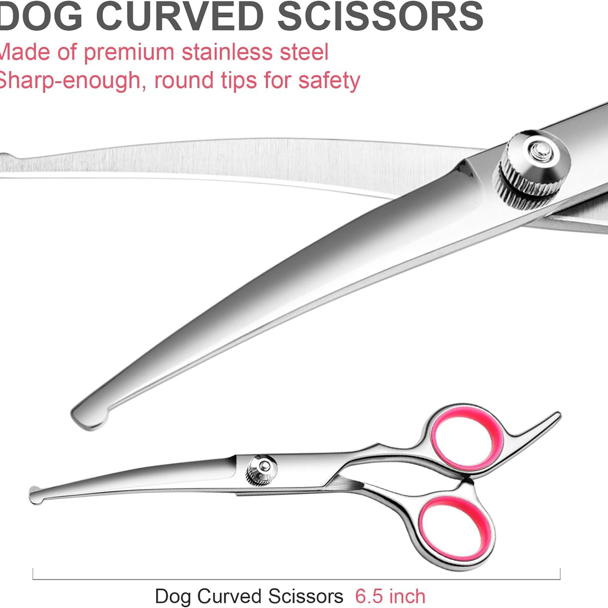 Scissors Kit – Stainless Steel Curved & Thinning Scissors with Comb