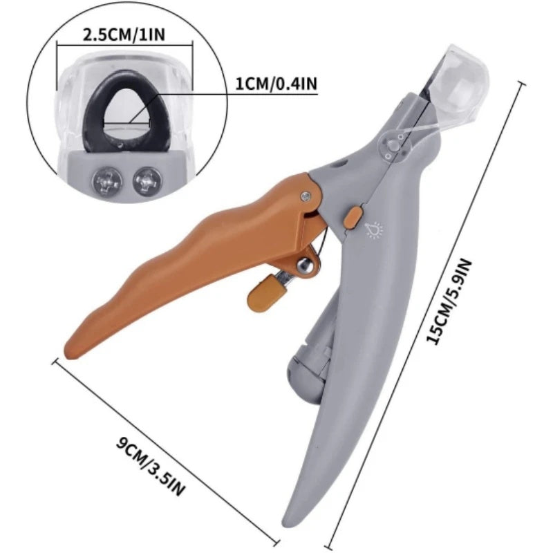 Multi-Function Pet Nail Clippers with LED Light – Dog & Cat Grooming Tool