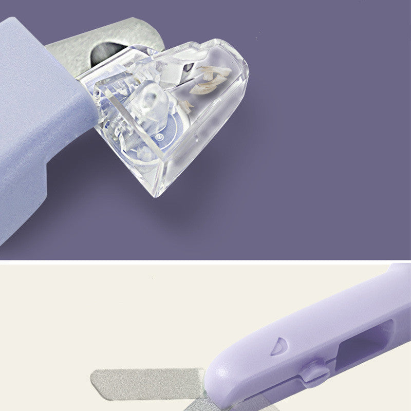 Stainless Steel Pet Nail Clippers with LED Light – Small Dog & Cat Trimmer